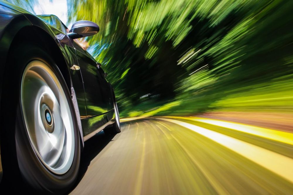 nice car driving fast